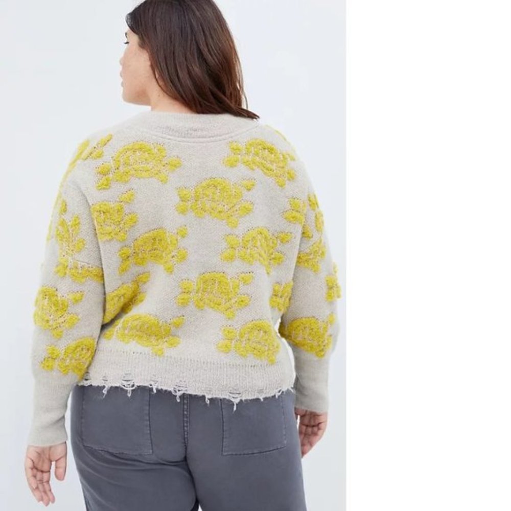 Anthropologie Lucila pullover floral Sweater NEW with tag XS - Picture 5 of 13